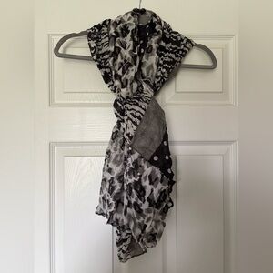 Elegant Black and White Women's Scarf